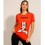 Camiseta Esportiva Feminina Decote Redondo Vermelha