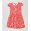 Vestido-Infantil-Estampado-Floral-com-Manga-Curta-e-Decote-Redondo-em-Algodao---Sustentavel-Coral-9225518-Coral_1
