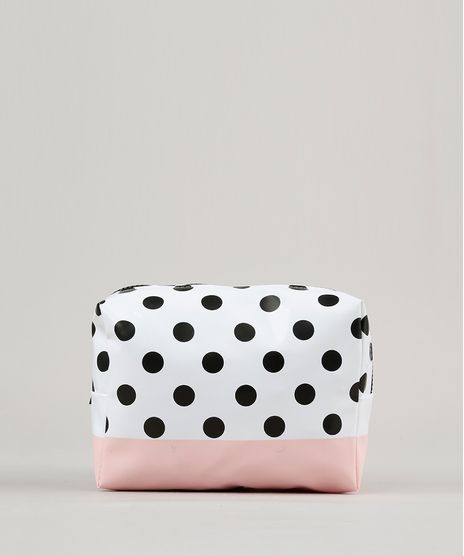Necessaire-Feminina-Estampada-de-Poas-Branca-9238331-Branco_1