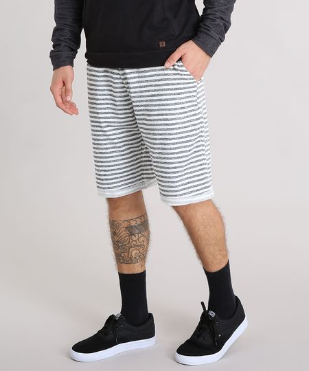 Bermuda-Masculina-Listrada-em-Moletom-com-Bolsos-Cinza-Mescla-Escuro-9069149-Cinza_Mescla_Escuro_1 Bermuda-Masculina-Listrada-em-Moletom-com-Bolsos-Cinza-Mescla-Escuro-9069149-Cinza_Mescla_Escuro_1