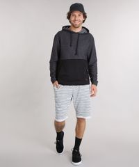 Bermuda-Masculina-Listrada-em-Moletom-com-Bolsos-Cinza-Mescla-Escuro-9069149-Cinza_Mescla_Escuro_3 Bermuda-Masculina-Listrada-em-Moletom-com-Bolsos-Cinza-Mescla-Escuro-9069149-Cinza_Mescla_Escuro_3