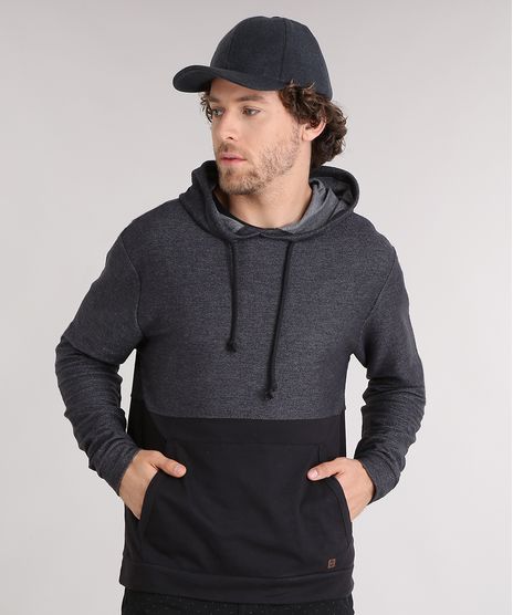 Blusao-Masculino-em-Moletom-com-Recorte-e-Bolso-Preto-8971054-Preto_1
