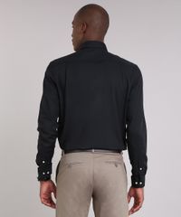 Kit-de-Camisa-Masculina-Comfort---Gravata-em-Jacquard-Preta-8581613-Preto_2