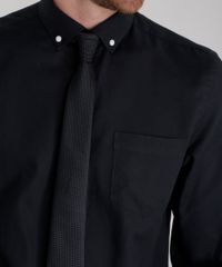 Kit-de-Camisa-Masculina-Comfort---Gravata-em-Jacquard-Preta-8581613-Preto_4
