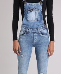 Macacao-Jeans-Feminino-Skinny-com-Puidos-e-Bolsos-Azul-Medio-9112674-Azul_Medio_4