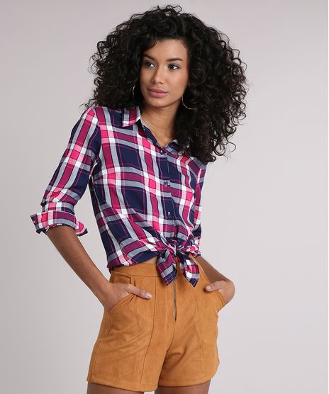 Camisa-Feminina-Xadrez-Manga-Longa-Azul-Marinho-9102852-Azul_Marinho_1