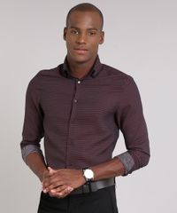 Camisa-Masculina-Slim-Estampada-de-Poa-Manga-Longa-Vinho-9050787-Vinho_1