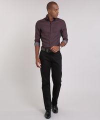 Camisa-Masculina-Slim-Estampada-de-Poa-Manga-Longa-Vinho-9050787-Vinho_3