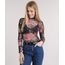 Blusa-Feminina-em-Tule-Gola-Alta-Estampada-Floral-Manga-Longa-Preta-9132100-Preto_1