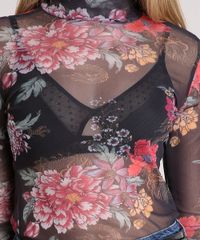 Blusa-Feminina-em-Tule-Gola-Alta-Estampada-Floral-Manga-Longa-Preta-9132100-Preto_4