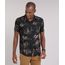Camisa-Masculina-Estampada-Floral-Manga-Curta-Preta-9193695-Preto_1