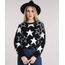 Sueter-Feminino-em-Trico-Felpudo-Estampado-de-Estrelas-Decote-Redondo-Manga-Longa-Preto-8891804-Preto_1