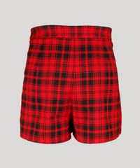 Short-Saia-Feminino-Xadrez-Curto-com-Ziper-com-Argola-Vermelho-8855230-Vermelho_6