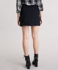 Saia-Jeans-Feminina-com-Botoes-Barra-Desfiada-Curta-Azul-Escura-9195862-Azul_Escura_2