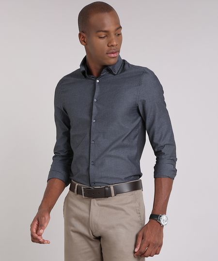 Camisa-Masculina-Slim-Texturizada-Manga-Longa-Chumbo-9050807-Chumbo_1 Camisa-Masculina-Slim-Texturizada-Manga-Longa-Chumbo-9050807-Chumbo_1