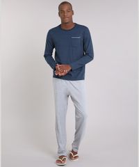 Pijama-Masculino-Listrado-com-Bolso-Manga-Longa-Gola-Careca-Azul-9181188-Azul_1