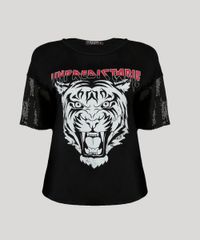 Blusa-Feminina-Tigre-com-Paetes-na-Manga-Decote-Redondo-Preta-9133068-Preto_5