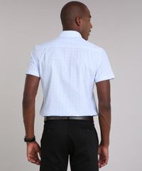 Camisa-Masculina-Comfort-Xadrez-Manga-Curta-Azul-Claro-9050779-Azul_Claro_2