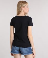 Blusa-Feminina-Lunar-com-Estampa-Metalizada-Decote-Redondo-Manga-Curta-em-Algodao---Sustentavel-Preta-9132130-Preto_2