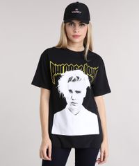 Blusa-Feminina--Purpose-Tour--Justin-Bieber-Manga-Curta-Decote-Redondo-em-Algodao---Sustentavel-Preta-9129702-Preto_1