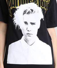 Blusa-Feminina--Purpose-Tour--Justin-Bieber-Manga-Curta-Decote-Redondo-em-Algodao---Sustentavel-Preta-9129702-Preto_4