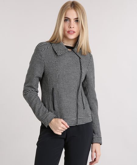 Jaqueta-Feminina-Biker-Estampada-Pied-de-Poule-com-La-Preta-8861494-Preto_1 Jaqueta-Feminina-Biker-Estampada-Pied-de-Poule-com-La-Preta-8861494-Preto_1