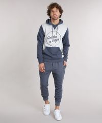 Blusao-Masculino-em-Moletom--Golden-Days--com-Capuz-Bolso-Canguru-Manga-Longa-Cinza-Mescla-Claro-8830981-Cinza_Mescla_Claro_3
