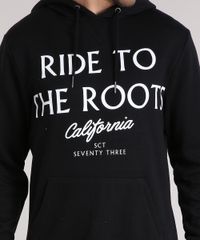Blusao-Masculino-em-Moletom-com-Estampa--Ride-To-The-Roots--e-Bolso-Preto-8830713-Preto_4