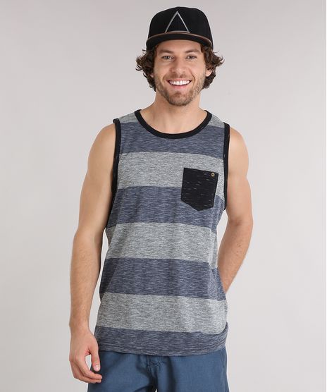 Regata-Masculina-Listrada-com-Bolso-Gola-Redonda-Cinza-9125858-Cinza_1