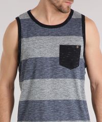 Regata-Masculina-Listrada-com-Bolso-Gola-Redonda-Cinza-9125858-Cinza_4