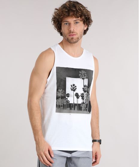 Regata-Masculina-com-Estampa-de-Coqueiros-Gola-Careca-em-Algodao---Sustentavel-Off-White-9121639-Off_White_1