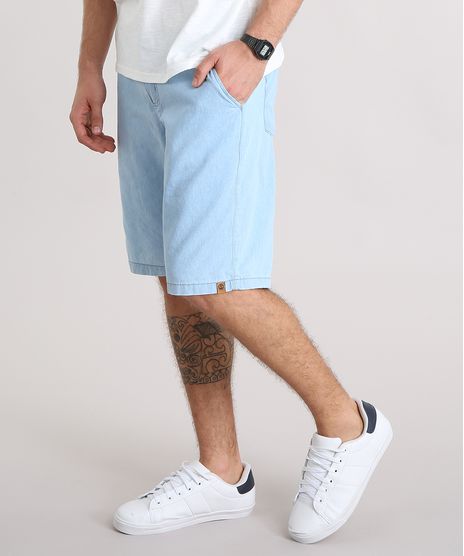 Bermuda-Jeans-Masculina-com-Cordao-e-Bolsos-Azul-Claro-9117593-Azul_Claro_1