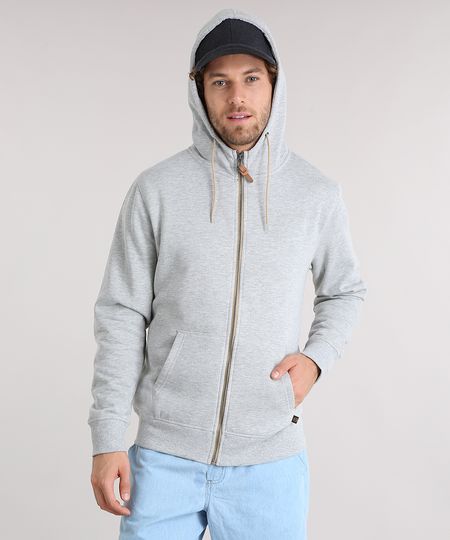 Blusao-Masculino-Basico-em-Moletom-com-Capuz-Manga-Longa-Cinza-Mescla-Claro-8832455-Cinza_Mescla_Claro_1