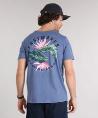 Camiseta-Masculina-com-Estampa-Floral-e-Bolso-Manga-Curta-Gola-Redonda-Azul-9125863-Azul_2