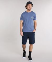 Camiseta-Masculina-com-Estampa-Floral-e-Bolso-Manga-Curta-Gola-Redonda-Azul-9125863-Azul_3