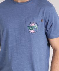 Camiseta-Masculina-com-Estampa-Floral-e-Bolso-Manga-Curta-Gola-Redonda-Azul-9125863-Azul_4