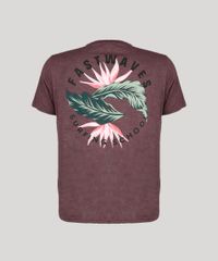 Camiseta-Masculina-com-Estampa-Floral-e-Bolso-Manga-Curta-Gola-Redonda-Vinho-9125863-Vinho_6
