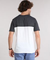 Camiseta-Masculina-Manga-Curta-Gola-Careca-com-Bolso-Estampado-de-Folhagem-Off-White-9125862-Off_White_2