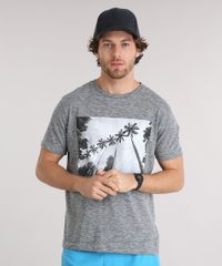 Camiseta-Masculina-Manga-Curta-Gola-Careca-com-Estampa-de-Coqueiros-Cinza-Mescla-9125861-Cinza_Mescla_1