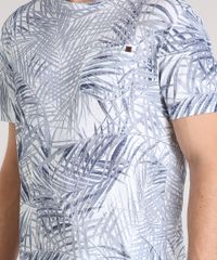 Camiseta-Masculina-Estampada-de-Folhagem-com-Bolso-Manga-Curta-Gola-Careca--Branca-8905743-Branco_4