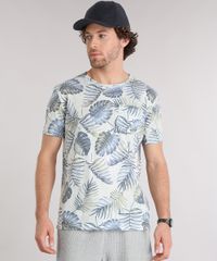 Camiseta-Masculina-Estampada-de-Folhagem-com-Bolso-Manga-Curta-Gola-Careca--Verde-Clara-9159639-Verde_Clara_1