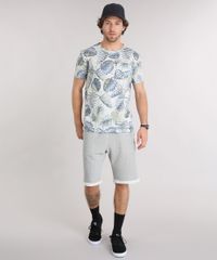 Camiseta-Masculina-Estampada-de-Folhagem-com-Bolso-Manga-Curta-Gola-Careca--Verde-Clara-9159639-Verde_Clara_3