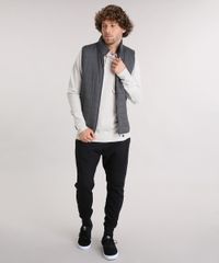 Camiseta-Masculina-em-Malha-Botone-Manga-Longa-com-Capuz-e-Bolso-Canguru-Bege-clara-8854742-Bege_Clara_3
