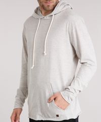 Camiseta-Masculina-em-Malha-Botone-Manga-Longa-com-Capuz-e-Bolso-Canguru-Bege-clara-8854742-Bege_Clara_4