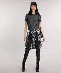 Blusa-Feminina-Assimetrica-com-Lurex-Prateado-e-Manga-Curta-Decote-Redondo-Preta-9133276-Preto_3