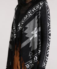 Capa-Feminina-em-Trico-Estampada-Etnica-com-Franjas-Preto-8889015-Preto_4