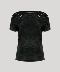 Blusa-Feminina-Marmorizada-com-Perolas-Manga-Curta-Decote-Redondo-Preta-9148876-Preto_5