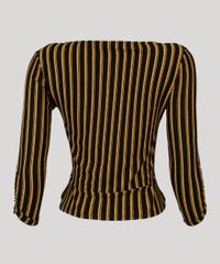 Blusa-Feminina-Cropped-Listrada-com-Franzidos-Decote-V-Manga-3-4-Preta-9218525-Preto_6 Blusa-Feminina-Cropped-Listrada-com-Franzidos-Decote-V-Manga-3-4-Preta-9218525-Preto_6