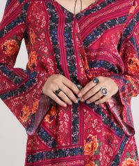 Macaquinho-Feminino-Estampado-Floral-Manga-Longa-Decote-V-Rosa-Escuro-8905820-Rosa_Escuro_4