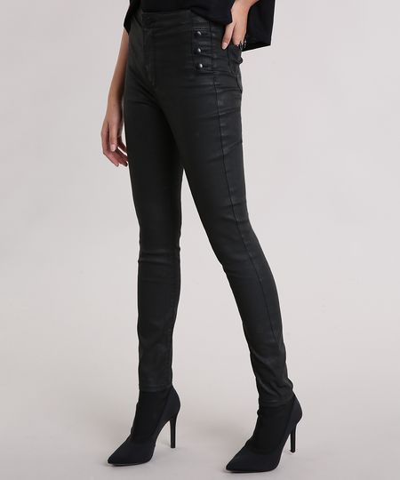 Calca-Feminina-Super-Skinny-Resinada-com-Botoes-Preta-9113403-Preto_1 Calca-Feminina-Super-Skinny-Resinada-com-Botoes-Preta-9113403-Preto_1